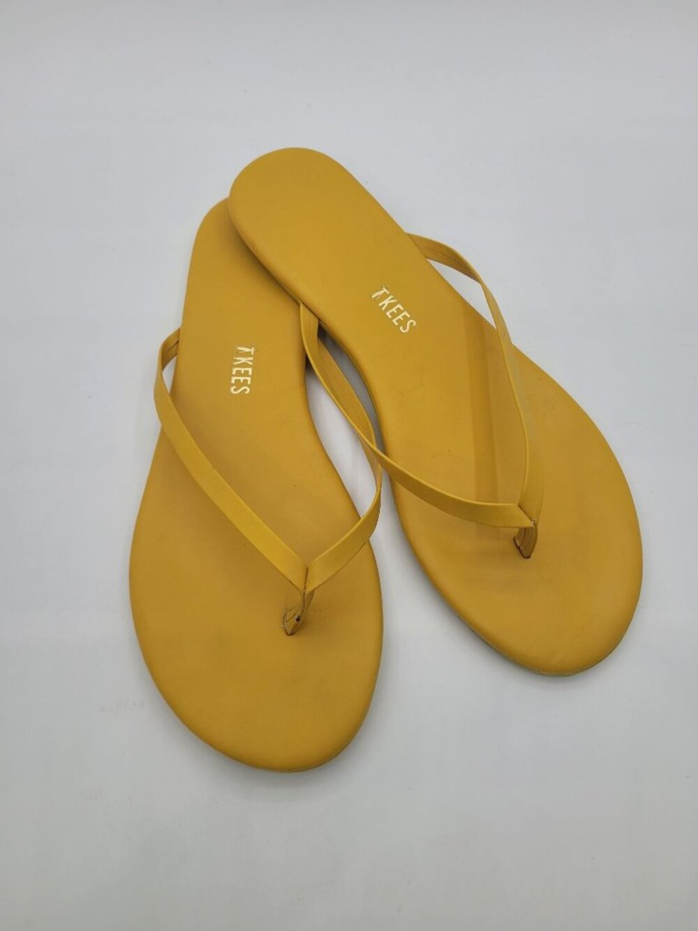 Tkees Golden Yellow Mustard Thin Strap Flip Flops Sandals Summer Size 8